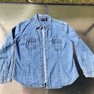 Denim Button-Up Shirt